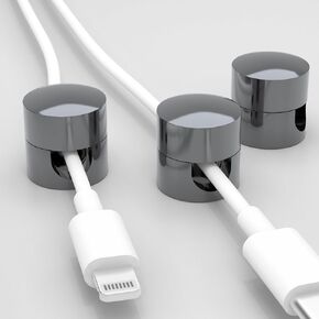 Gun Metal Cord Holder,Cable Anchors for Cable, Premium Aluminum Wire Organizer, Adhesive Screw 2-in-1 Cord Clips, Charger Cable Management Clip, Stylish, Sturdy, Practical | (3 Pcs) (Copper)