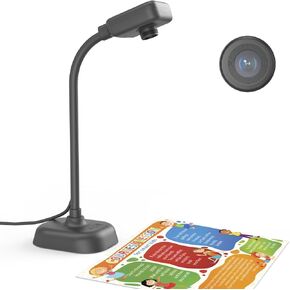 Document Camera for Teachers and Classroom, Gawervan USB Webcam/Doc Camera Built-in Mic— Mac OS, Windows, Chromebook Compatible for Live Demo, Web Conferencing, Distance Learning, Remote Teaching