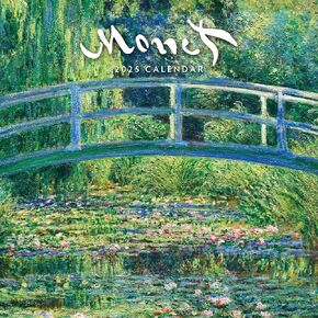 Red Robin 2025 Monet Monthly Wall Calendar | 12" x 24" Open | Premium Thick & Sturdy Paper | Hangable 12 Month Calendar | Plastic Free | 4 Month Transition Page for 2024
