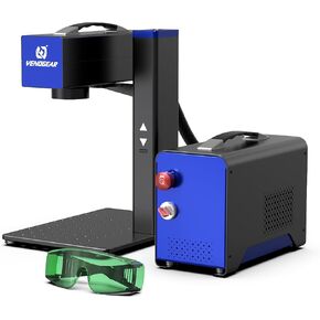 30W Fiber Laser Engraver ، 15000mm/s Machine WiFi Fast WiFi Laser Machine ، آلة عمل عميق للليزر ، مساحة عمل 5.9 "x5.9" ، متوافقة مع المعدن ، الخشب ، المجوهرات (30W)