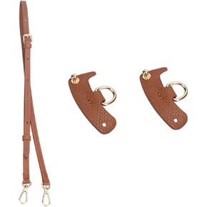 Purse Straps Replacement，Adjustable Purse Strap,Leather Bag Shoulder Strap Compatible for LMini Bags (Brown Gold)