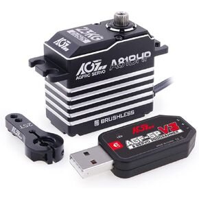 AGFRC A81BHP 0.052Sec High Speed Brushless RC Steering Servo and AGF-SPV3 Servo Programmer
