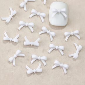 200 PCS Mini Bows ، Flatback Resin Sharms Cute Bow Ebellishments Miniature Bow Decorations Small Orments for DIY Crafts Scrapbooking Hair Clip (0.2in)