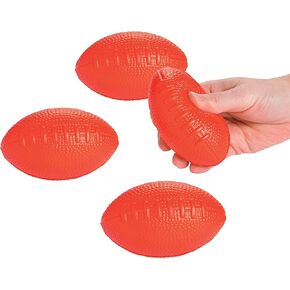 Fun Express - Red School Spirit Foam Football - Toys - Balls - Kick Balls - 12 Pieces