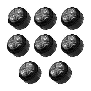 24 مم أزرار Gamerfinger الميكانيكية HBFS-24-SCREW أزرار المسمار الصامتة الممرات (8pcs) (قاعدة أسود+غطاء أسود)