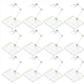 Action Figure Stand Assembly Action Figure Display Base Universal Humanoid Support Display Stand Conferible مع HG RG SD SHF Gundam 1/144 Toy ، 12pcs