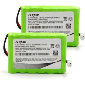 (2 عبارة) 7.2V AA 1500MAH NI-MH بطارية متوافقة مع Honeywell Intrusion 300-06868 TSS KEYPAD ، 8DLLKP500 8DLTSSCBASE1 8DLWLTP100 WLTP100 LKP500