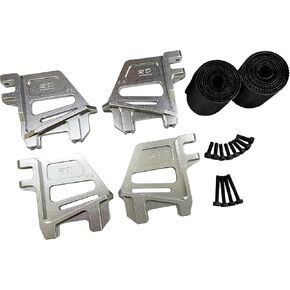 Aluminium Alloy Tall Battery Holder Mount Hold Down for Traxxas 1/5 X-MAXX - Silver