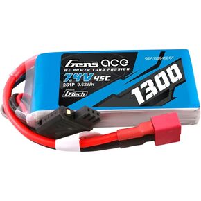 Gens Ace G-Tech 1300mAh 7.4V 45C 2S Lipo بطارية مع قابس Deans