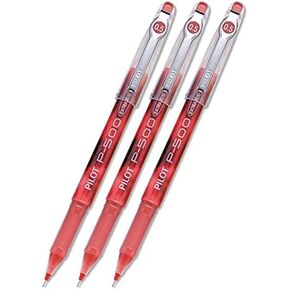 Pilot Precise P-500 Gel Rolling Ball Pen, Extra Fine Red Ink 3-PACK(38602)