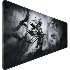 Micro Center Inland XXL Gaming Mouse Pad ، حصيرة مكتب كبيرة إضافية (36 "× 18") ، قاعدة مطاطية غير انزلاقية ، حواف مضادة للانتشار ، مقاومة للماء ، حصيرة الماوس سميكة 4 مم لاستخدام الألعاب واستخدام المكتب (أسود)