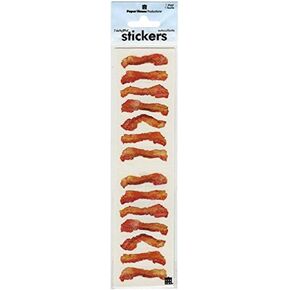 Paper House Productions ST-2246E Photo Real Stickypix Stickers, 2-Inch by 4-Inch, Bacon (6-Pack)