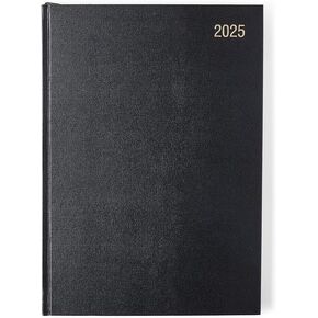 Letts of London Standard A4 Day to a Page 2025 Diary - Black