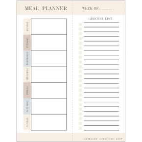 Weekly Meal Planner- Magnetic Refrigerator Menu Planner with 52 Tear-Off Sheets & Grocery Shopping Lists (9"×6"）(Blue) in Kuwait