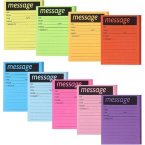 9 PCS لوحة رسالة هاتف ملونة ، 5.9x3.9 بوصة الملاحظات اللاصقة ، الملاحظات اللاصقة ذاتية اللصق ، هاتف ملون فلوريسنت لا لمكتب ، المدرسة ، المنزل ، 50 ورقة/حزمة (9 ألوان)