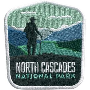Pagabond Heart North Cascades National Park Patch - Iron on Travel Badge - North Cascades Sounder