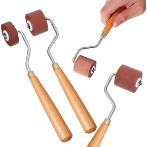 CIIEEO PRINTMANCY BRAYER Rubber Brayer Roller Paint Brush Applicator Art Craft Ailt Tool for Printmaking Stamping Gluing (3pcs)