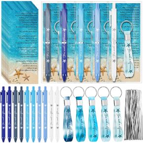 هدايا تقدير قصة Starfish Bulk Make A Varter Point Pens Starfish Silicon Beychains بطاقات تحفيزية ، شكرًا لك هدية للمتطوعين في موظفي زميل في العمل