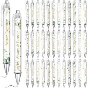 36 PCS زفاف أقلام الزفاف دش دش قابلة للاسترخاء قلم القلم الأسود رباح أقلام للضيوف كتاب زفاف الزفاف دش دش لاقتراح الضيوف البكالوريوس سبات الحفلات هدايا