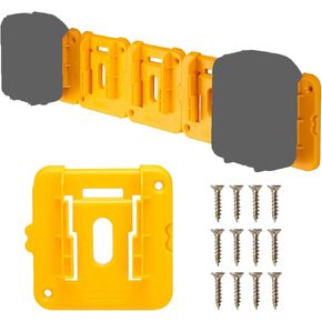 6 Pack Battery Mount Holder for Dewalt 20V 60V Battery Dock Holder Fit for DCB200 DCB203 DCB205 DCB206 Batteries