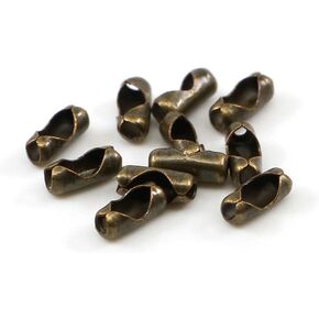 200 PCS موصلات سلسلة الكرة القطر العتيقة لتكوين المجوهرات DIY صنع النتائج المشابك Supplie Clasps Clasps (3.2 ملم)