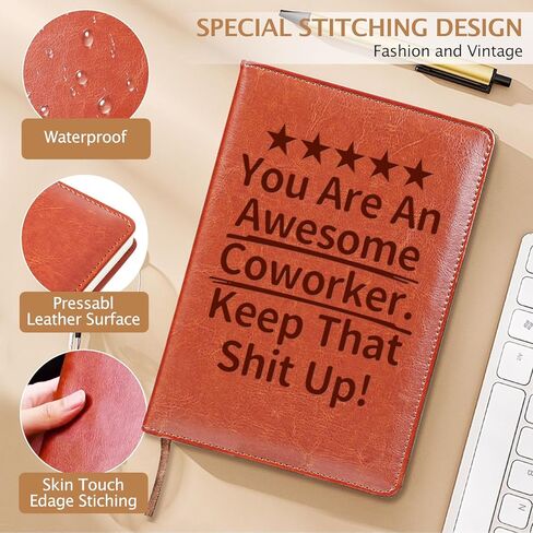 LBWCER Coworker Leaving Gifts for Women Men,Coworker Leather Journal Notebook,New Job Gifts,Coworker Birthday Gift (Coworker Leaving) in Kuwait