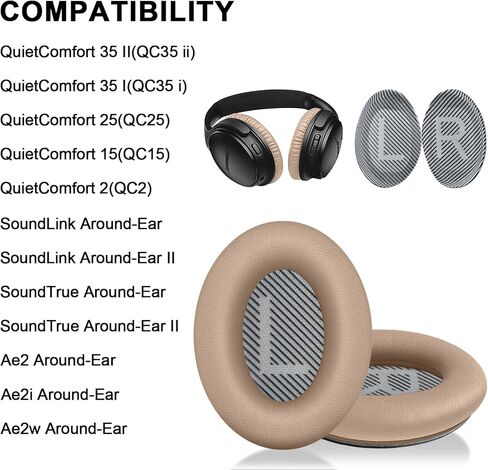 Meliya Replacement Earpads for Bose QuietComfort 35 & Quiet Comfort 35 II Headphones, Ear Pads Cushions with Soft Protein Leather and Noise Isolation Foam for Bose QC 35ii/35/25/15 QC2/Ae2 (Blue) in Kuwait