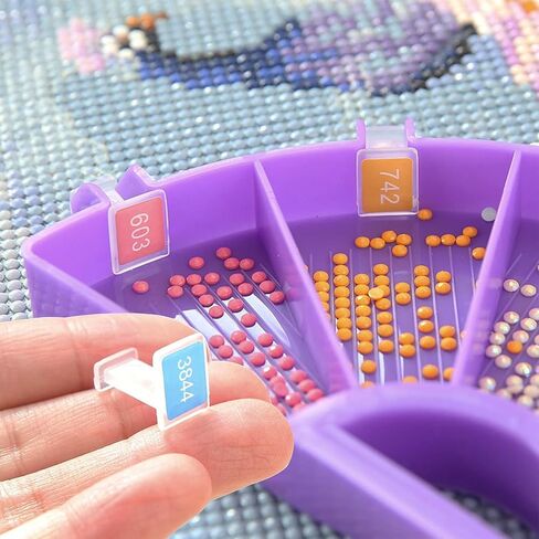 Color Number Stickers, 447 Labels for Diamond Painting Storage Box, Rectangle with Number Stickers for Diamond Painting Organizer Case (2 Set) in Kuwait