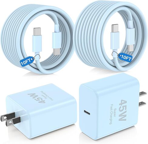 45W Charger for iPhone 16 15 Pro Max Fast Charging 6FT, iPhone 16 15 Plus Charger Cord with USBC Charger Block for MacBook Air 13/11 inch M1/M2,2022 2020 2019 2018 2017 Laptop,iPad Pro-Black in Saudi Arabia