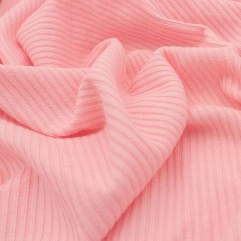Texco Solid Color 4x2 Rib Knit Poly Rayon Spandex Fabric, Black 1 Yard in Saudi Arabia