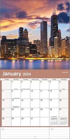 TURNER PHOTOGRAPHIC 2025 City Skylines 12x12 Photo Wall Calendar (25998940013) in Saudi Arabia