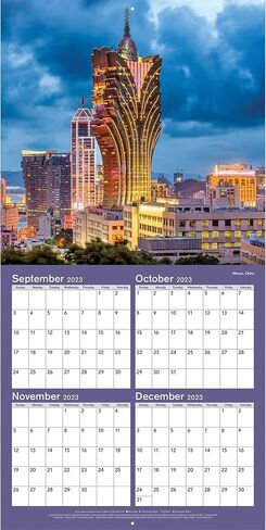 TURNER PHOTOGRAPHIC 2025 City Skylines 12x12 Photo Wall Calendar (25998940013) in Saudi Arabia