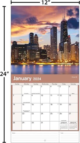 TURNER PHOTOGRAPHIC 2025 City Skylines 12x12 Photo Wall Calendar (25998940013) in Saudi Arabia