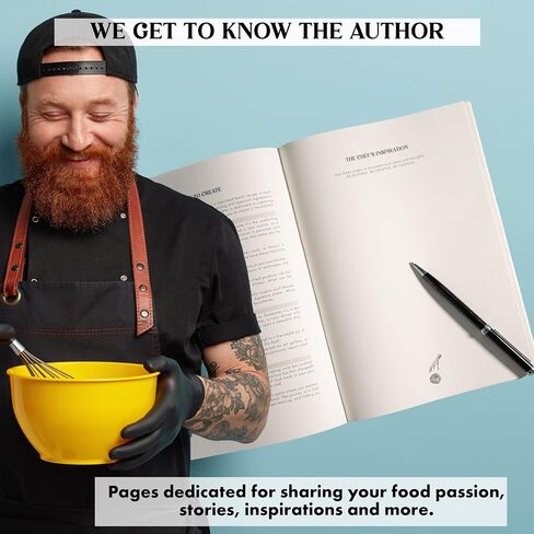 Recipe Book: Blank Cookbook to Write in Your Own Recipes – Customizable Recipe Journal with Photo Space, Journaling Prompts About the Chef, Menu Planning, and Cooking Tips - Green in Saudi Arabia