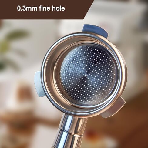 54 mm Bottomless Portafilter with Puck Screen, 3 Ears Espresso Portafilter Compatible with Breville Barista Express Machines,Stainless Steel Portafilter and Rosewood Handle in Kuwait