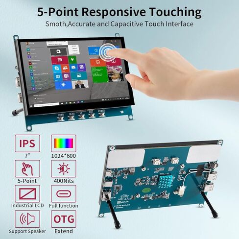 8.9 بوصة اللمس شاشة مع حامل | 1920 * 1200 | 16: 10 | 450nits | الترابط البصري | منفذ HDMI/USB-C | شاشة صغيرة لجهاز الكمبيوتر المحمول MINI PC MAC MINI in Kuwait