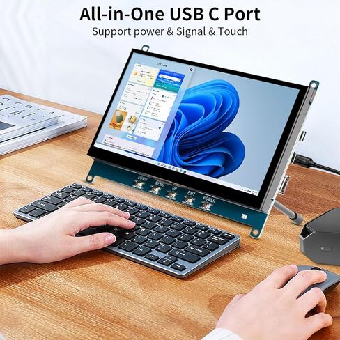 8.9 بوصة اللمس شاشة مع حامل | 1920 * 1200 | 16: 10 | 450nits | الترابط البصري | منفذ HDMI/USB-C | شاشة صغيرة لجهاز الكمبيوتر المحمول MINI PC MAC MINI in Kuwait