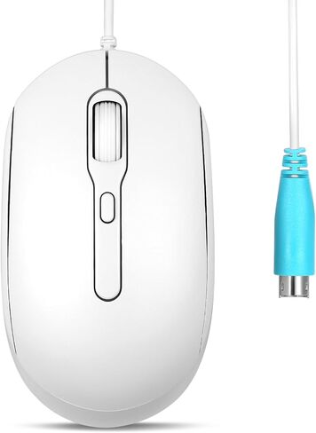 Perixx PERIMICE-222CW USB Type C Wired Optical Mouse, 1200/1600/2000 DPI, Long 5.9 Ft Cable, Compatible with Tablets, Laptops, and PCs, White in Kuwait