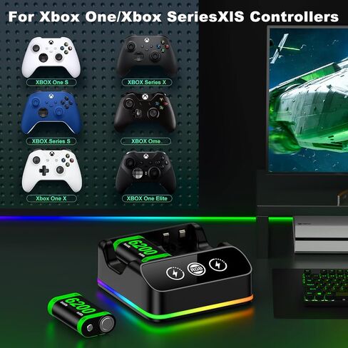 بطارية وحدة تحكم Xbox القابلة لإعادة الشحن ، حزمة بطارية Xbox 4x6200MW WHIN in Kuwait