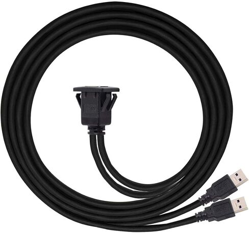 cablecc 1m Waterproof Single USB 2.0 Extension Latch Mount Car AUX Cable for Dashboard Panel in Kuwait