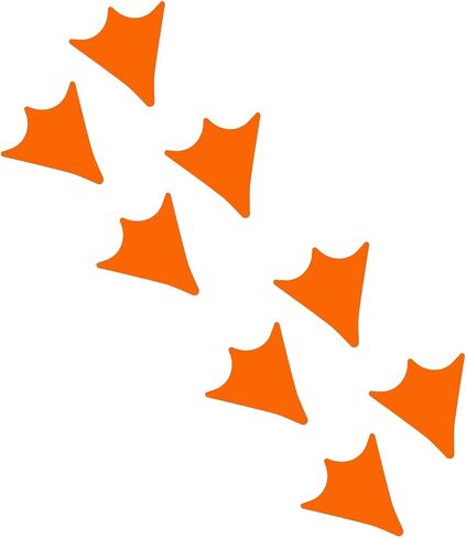 LiteMark Durable Vinyl, Duck Web Foot Print Decals, 2 Inch Duck Foot Prints Stickers for Schools Activities, Play Areas- (Golden Yellow, Pack of 48 Pcs) in Kuwait