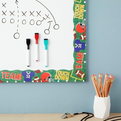 6 Rolls Scalloped Classroom Bulletin Board Borders for Chalkboard Decor, Whiteboard, School Decorations, 6 Designs for Teacher Supplies (78 Trims) in Saudi Arabia