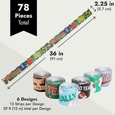 6 Rolls Scalloped Classroom Bulletin Board Borders for Chalkboard Decor, Whiteboard, School Decorations, 6 Designs for Teacher Supplies (78 Trims) in Saudi Arabia