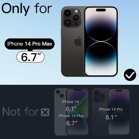 JETech Iridescent Case for iPhone 14 Pro Max 6.7-Inch Compatible with MagSafe, Cute Unique and Aesthetic Design, Colorful Fluorescent Translucent Back Shockproof Phone Cover (Iridescent) in Kuwait