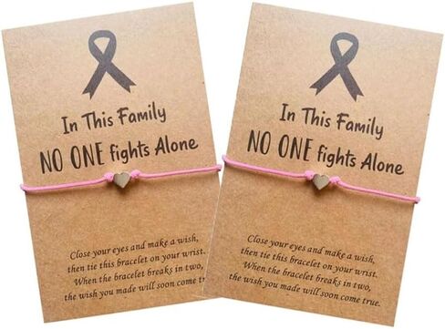 Lemua 6 قطع من مجوهرات سوار سرطان الثدي للتوعية بسرطان الثدي ودعم الهدايا لسرطان الثدي مجوهرات الرغبات in Kuwait