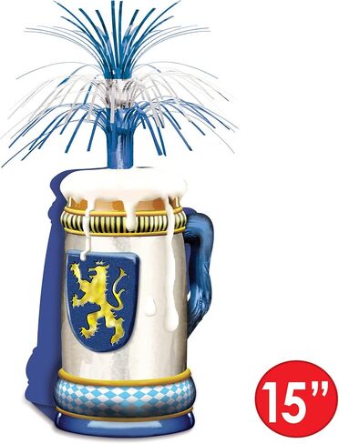 Beistle, Multicolor, 15" Oktoberfest Centerpiece Party Accessory (1 count) (1/Pkg) in Kuwait
