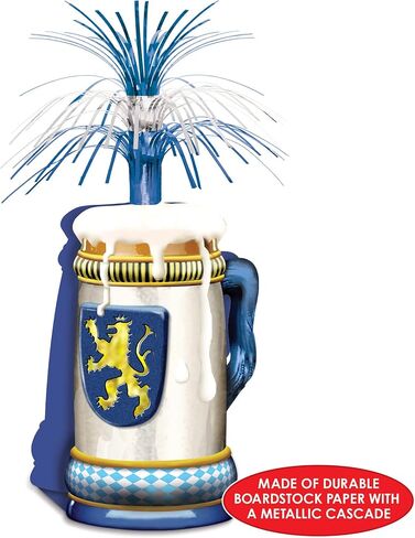 Beistle, Multicolor, 15" Oktoberfest Centerpiece Party Accessory (1 count) (1/Pkg) in Kuwait