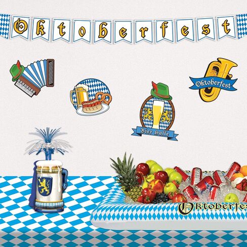 Beistle, Multicolor, 15" Oktoberfest Centerpiece Party Accessory (1 count) (1/Pkg) in Kuwait