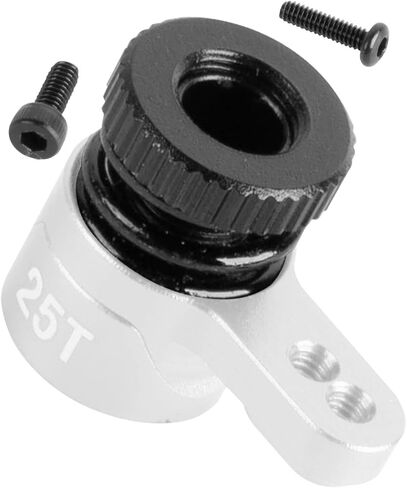 RC 25T Aluminium Adjustable Strength Servo Saver Arm Transmission Shift Unloading Servo Arm for SCX10 PRO 1/10 RC Crawler,Steering Servo Arm Horn Hops Up.Black in Kuwait