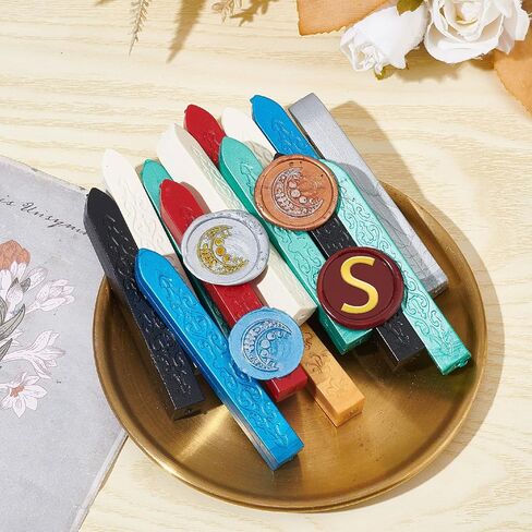 CRASPIRE Heart Sealing Wax Stamp Hearts Wax Seal Stamps 25mm Retro Vintage Removable Golden Brass Stamp Head with Rosewood Handle for Valentine's Day Birthday Invitation Card Wrapping Party Decors in Kuwait